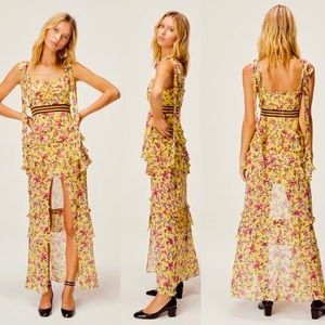 For Love & Lemons Maison Maxi Dress Size SMALL
